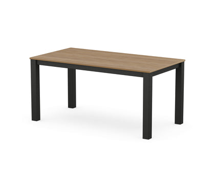 POLYWOOD® Studio Parsons 34" X 64" Dining Table in Black / Natural