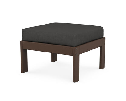 POLYWOOD® Vineyard Modular Ottoman in Mahogany / Spectrum Carbon