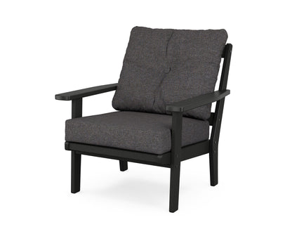 POLYWOOD® Prairie Deep Seating Chair in Black / Ash Charcoal