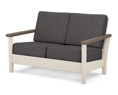 POLYWOOD® Harbour Deep Seating Loveseat in Sand / Kona / Ash Charcoal