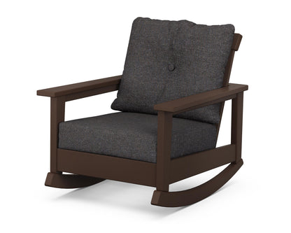 POLYWOOD® Prescott Deep Seating Rocking Chair in Mahogany / Ash Charcoal