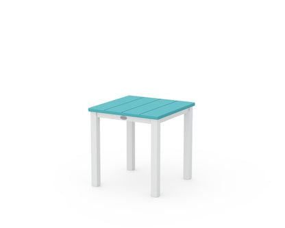 POLYWOOD® Main Street 18" Side Table in White / Aruba