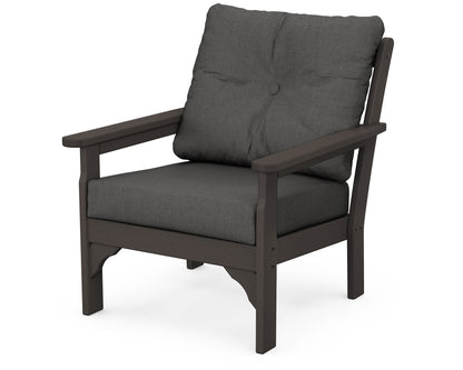 POLYWOOD® Vineyard Deep Seating Chair in Vintage Coffee / Spectrum Carbon