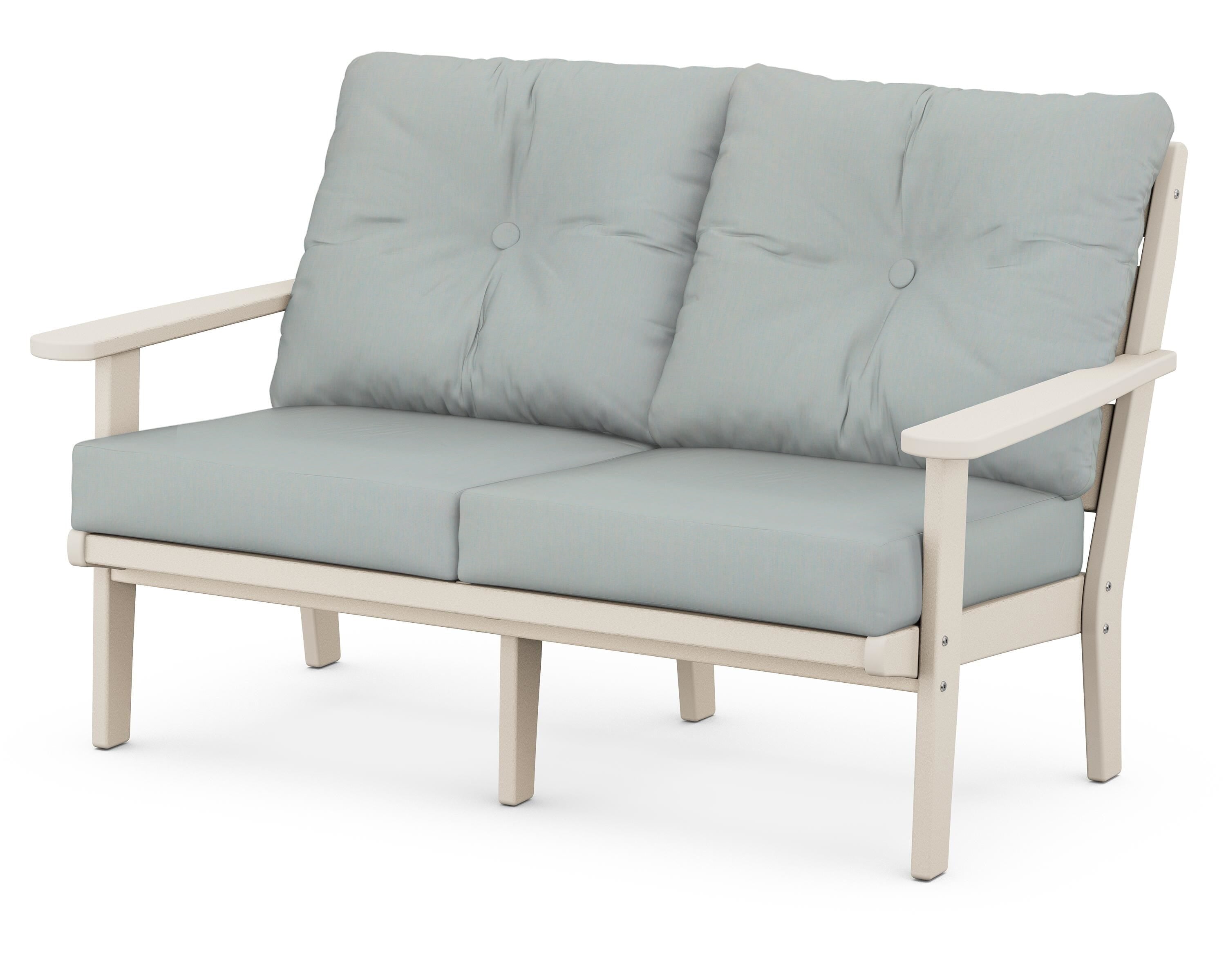 POLYWOOD® Lakeside Deep Seating Loveseat in Sand / Spa