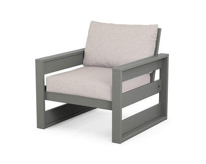 POLYWOOD® Westport Club Chair in Slate Grey / Dune Burlap