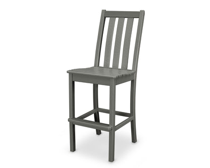POLYWOOD® Vineyard Bar Side Chair in Slate Grey