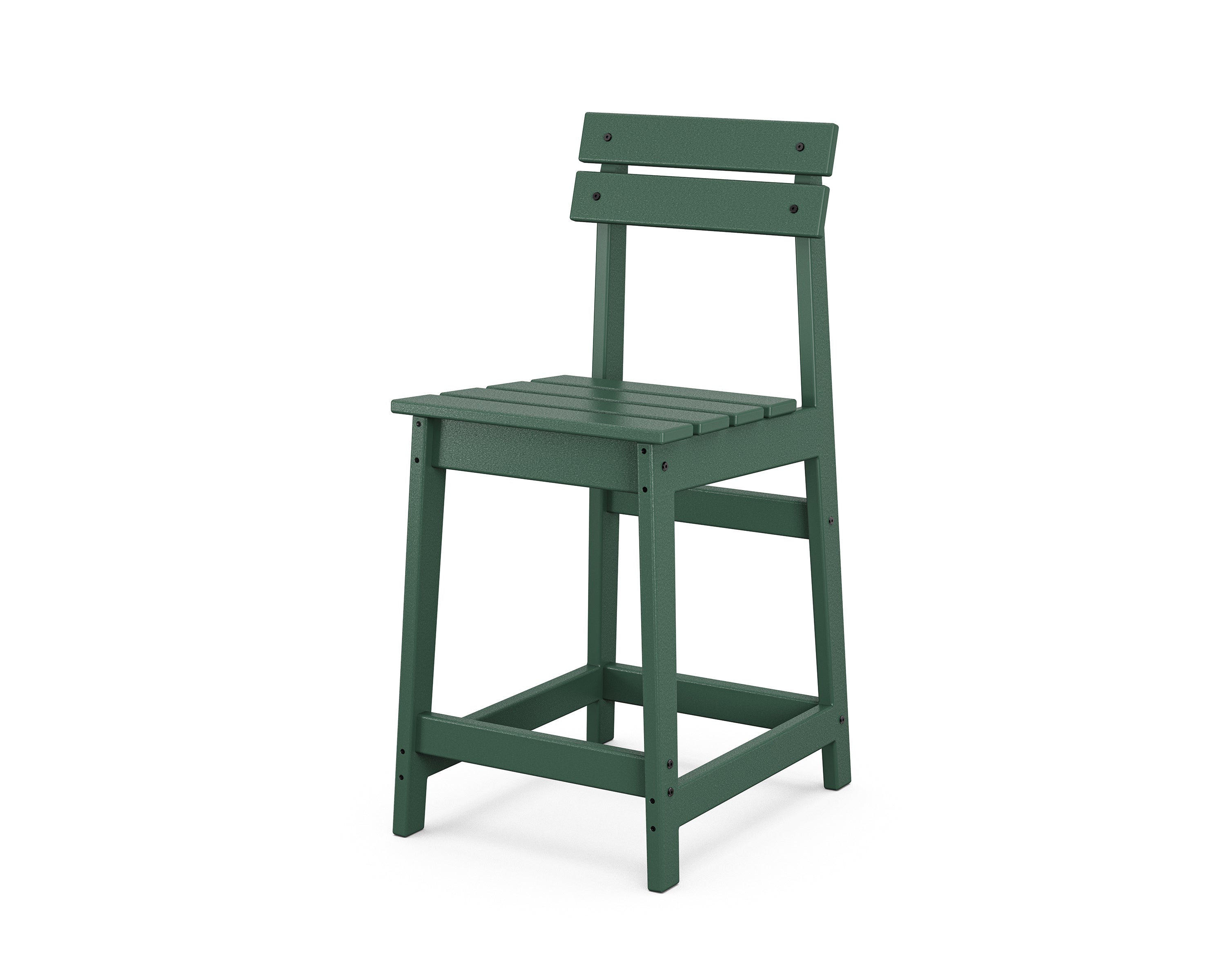 POLYWOOD® Modern Studio Plaza Counter Chair in Green