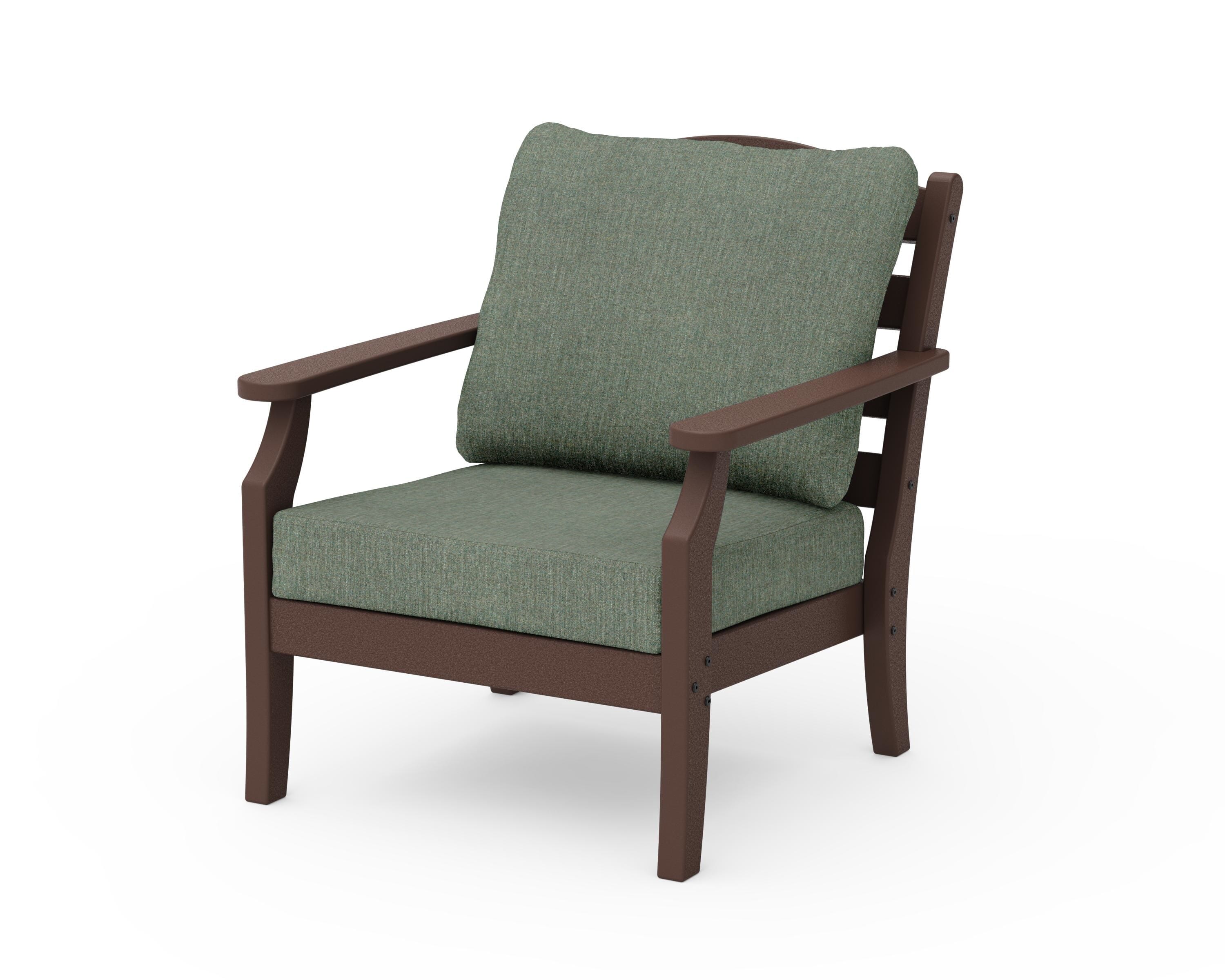 Draper James™ by  POLYWOOD® Savannah Deep Seating Chair in Mahogany / Cast Sage