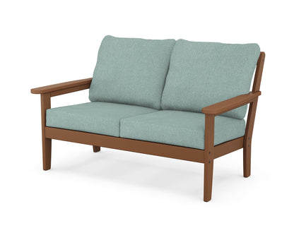 Country Living Cottage Deep Seating Loveseat in Teak / Glacier Spa