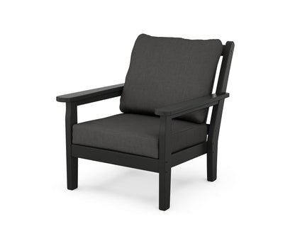 POLYWOOD® Chippendale Deep Seating Chair in Black / Spectrum Carbon