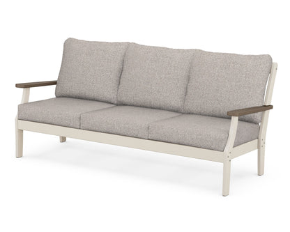 POLYWOOD® Braxton Deep Seating Sofa in Sand / Kona / Weathered Tweed