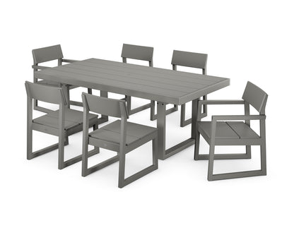 POLYWOOD® EDGE 7-Piece Dining Set in Slate Grey