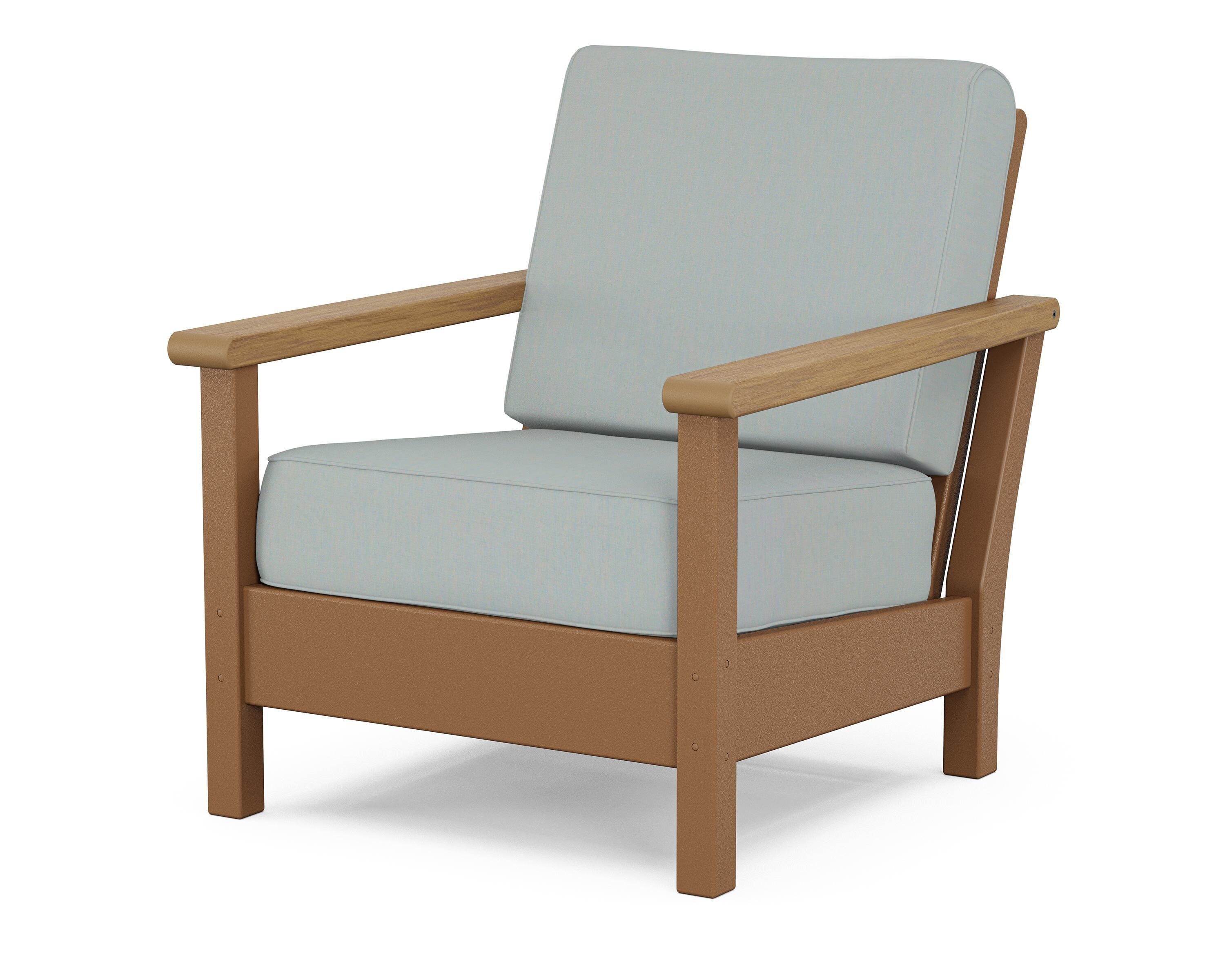 POLYWOOD® Harbour Deep Seating Chair in Teak / Natural / Spa