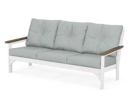 POLYWOOD® Vineyard Deep Seating Sofa in White / Kona / Spa