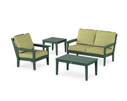 Country Living Wovendale 4-Piece Deep Seating Set in Green / Chartreuse Boucle