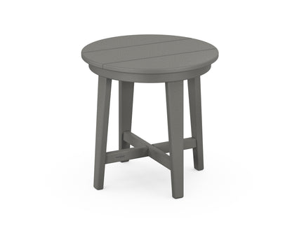 POLYWOOD® Newport 19" Round End Table in Slate Grey