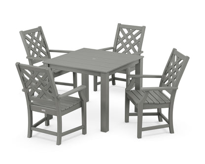 Country Living Wovendale 5-Piece Parsons Dining Set in Slate Grey