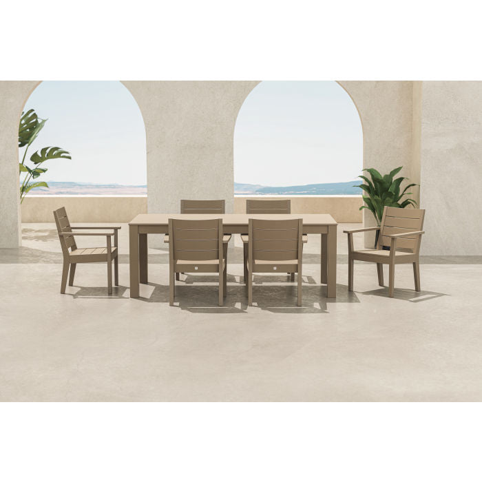 Latitude 7-piece Arm Chair Dining Set - Parsons 84"