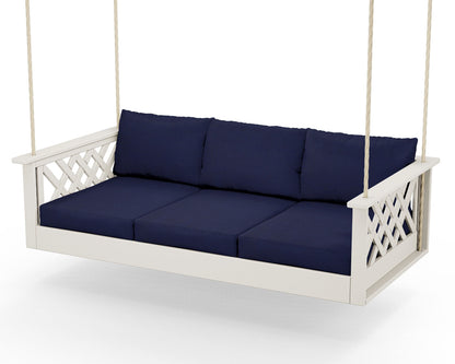 Country Living Wovendale Daybed Swing in Sand / Navy