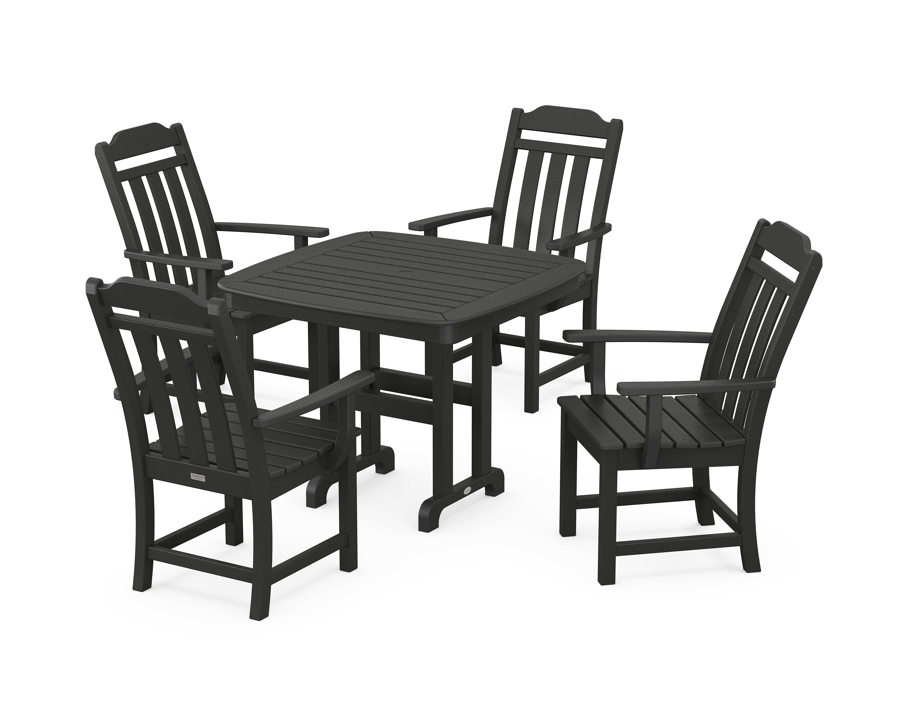 Country Living Cottage 5-Piece Dining Set in Black