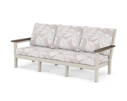 POLYWOOD® Chippendale Deep Seating Sofa in Sand / Kona / Leaf Dune Burlap