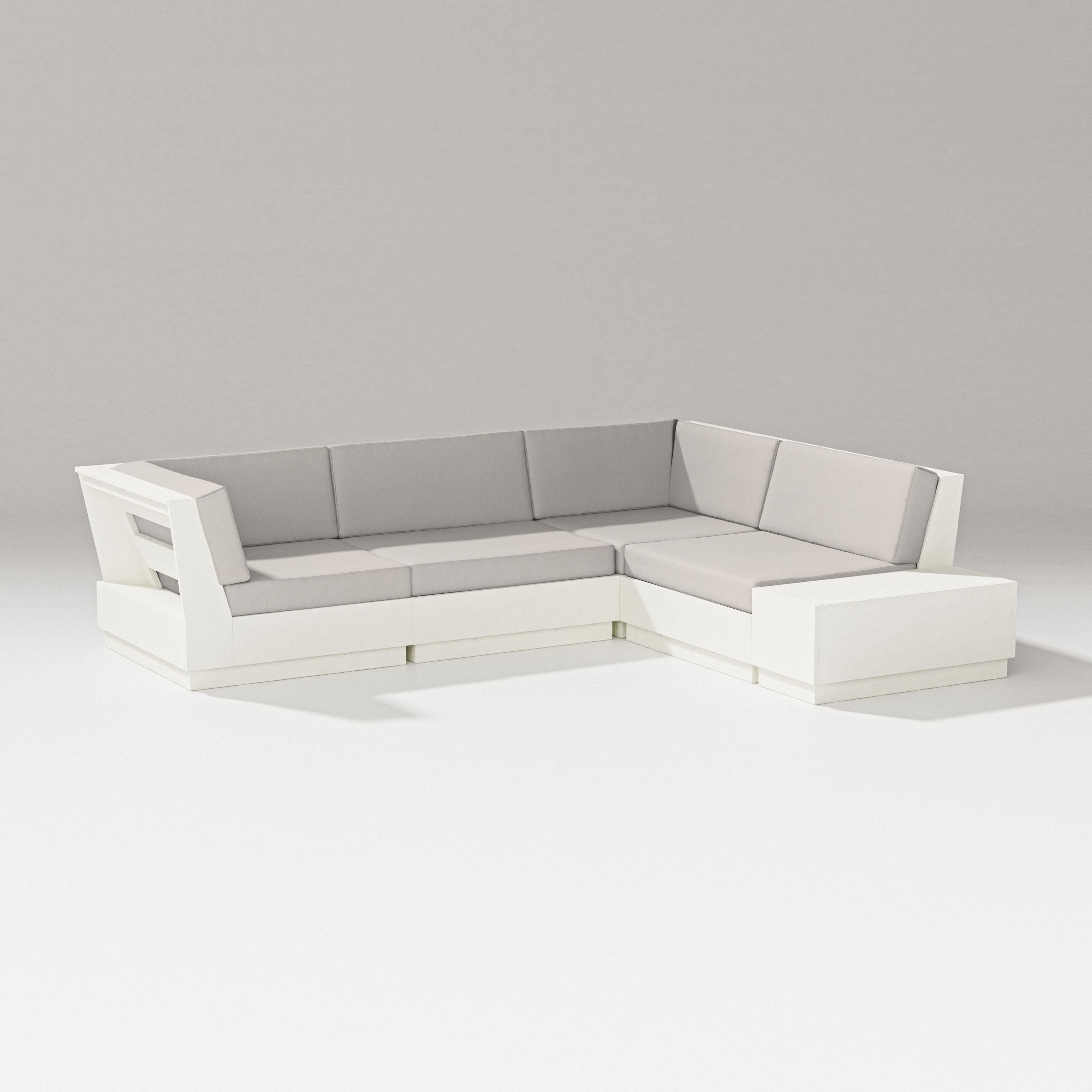 PW Designer Series Elevate Corner Sectional in Vintage White / Cast Ash