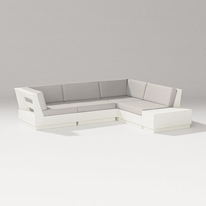 PW Designer Series Elevate Corner Sectional in Vintage White / Cast Ash