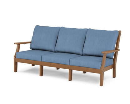 Country Living Wovendale Deep Seating Sofa in Teak / Sky Blue