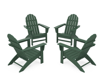 POLYWOOD® Vineyard 4-Piece Adirondack Conversation Set in Green