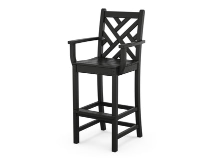 POLYWOOD® Chippendale Bar Arm Chair in Black