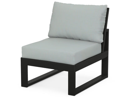 Unbranded Modular Armless Chair in Black / Spa