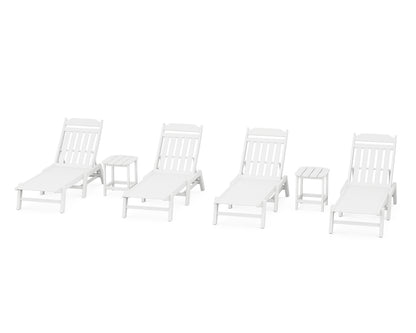 Country Living Cottage 6-Piece Chaise Set in White