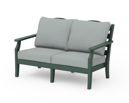 Draper James™ by  POLYWOOD® Savannah Deep Seating Loveseat in Green / Spa