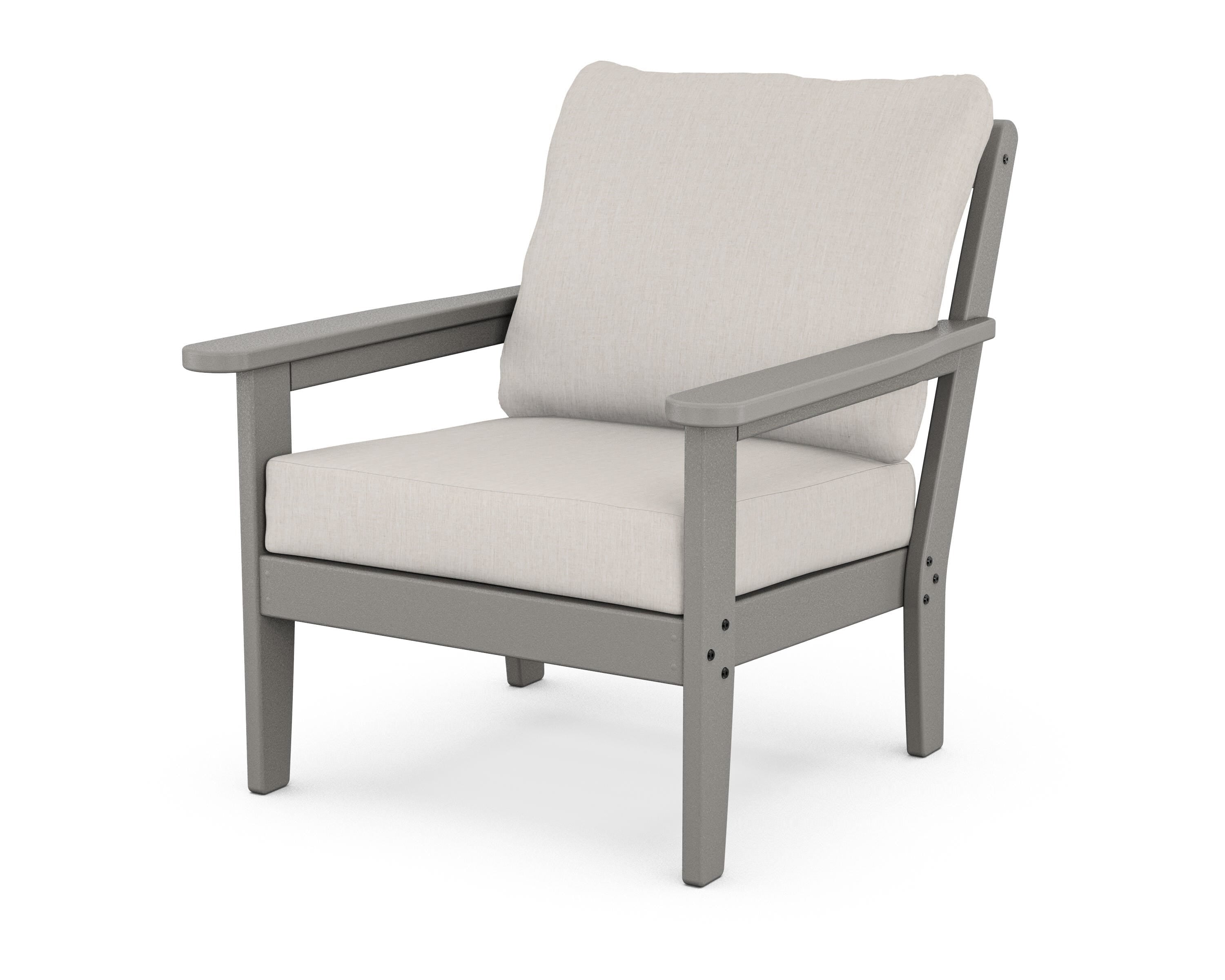 Country Living Cottage Deep Seating Chair in Slate Grey / Cast Ash