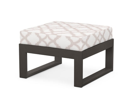 Unbranded Modular Ottoman - Modern in Vintage Coffee / Trellis Dune Burlap