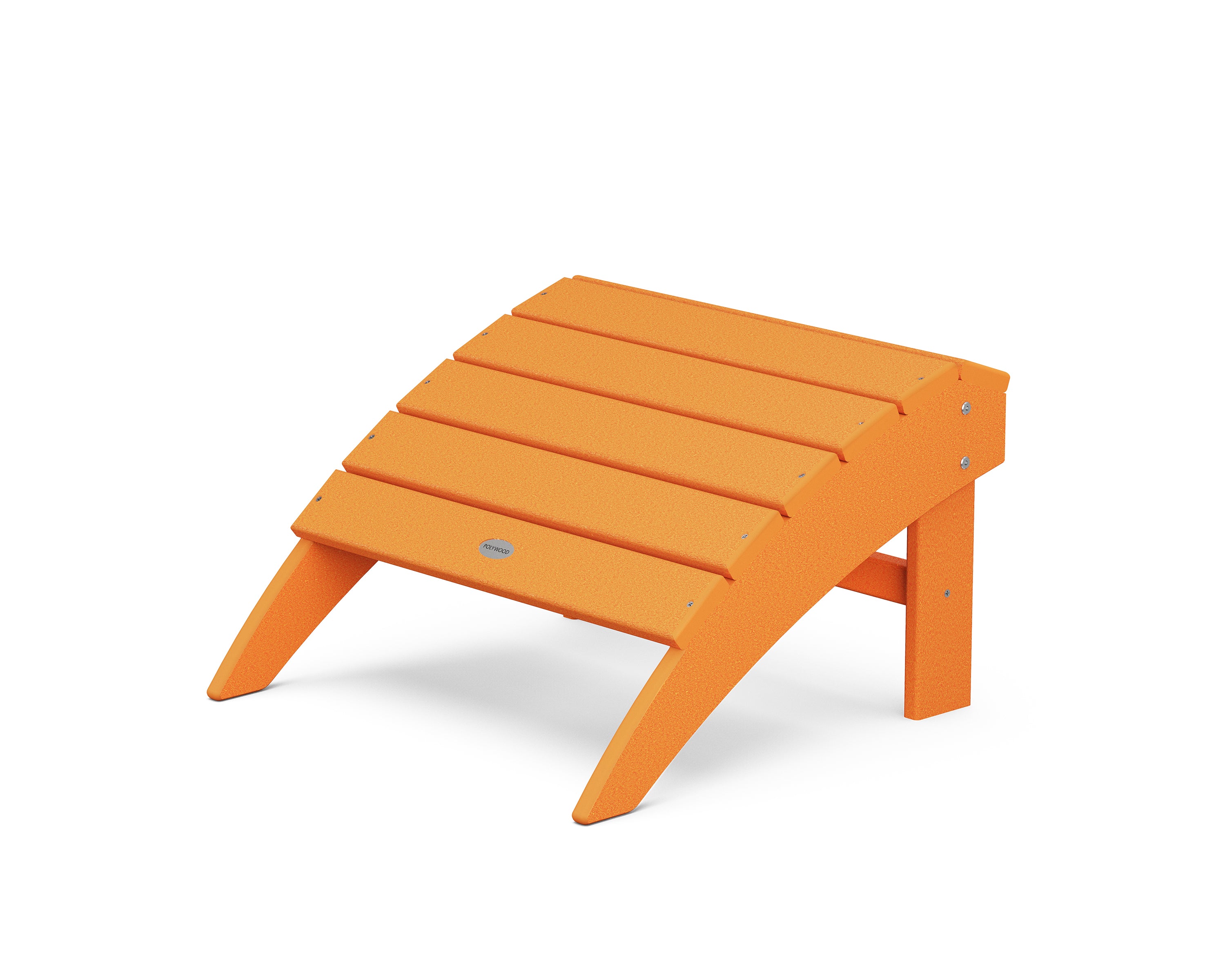 POLYWOOD® Vineyard Adirondack Ottoman in Tangerine
