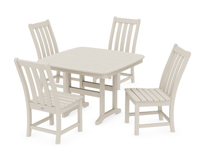 POLYWOOD® Vineyard Side Chair 5-Piece Dining Set with Trestle Legs in Sand