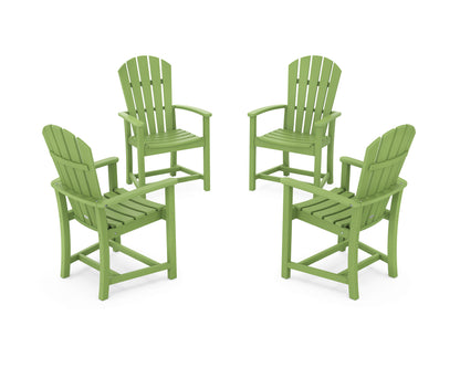 POLYWOOD® Palm Coast 4-Piece Upright Adirondack Conversation Set in Lime