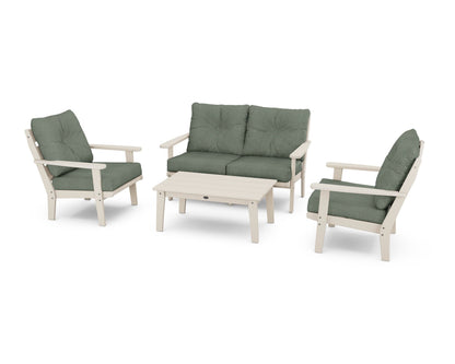 POLYWOOD® Lakeside 4-Piece Deep Seating Set in Sand / Cast Sage