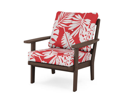 POLYWOOD® Prairie Deep Seating Chair in Mahogany / Leaf Crimson