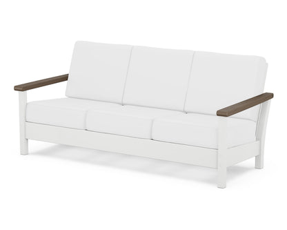 POLYWOOD® Harbour Deep Seating Sofa in White / Kona / Natural