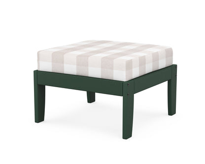 Unbranded Modular Ottoman - Classic in Green / Buffalo Plaid Dune Burlap