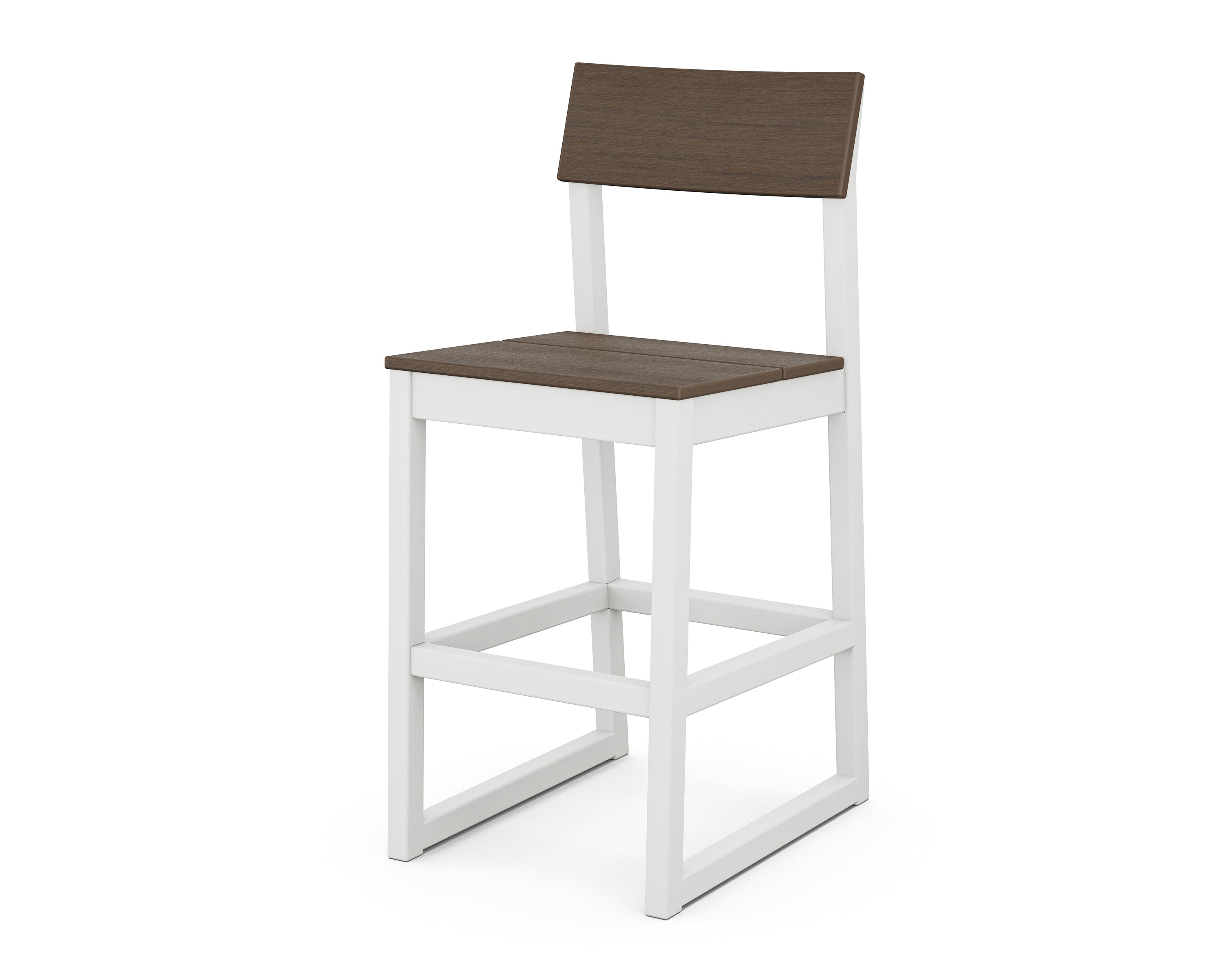 POLYWOOD® EDGE Bar Side Chair in White / Kona
