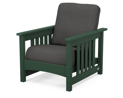 POLYWOOD® Club Mission Chair in Green / Spectrum Carbon