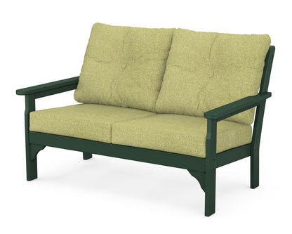 POLYWOOD® Vineyard Deep Seating Loveseat in Green / Chartreuse Boucle