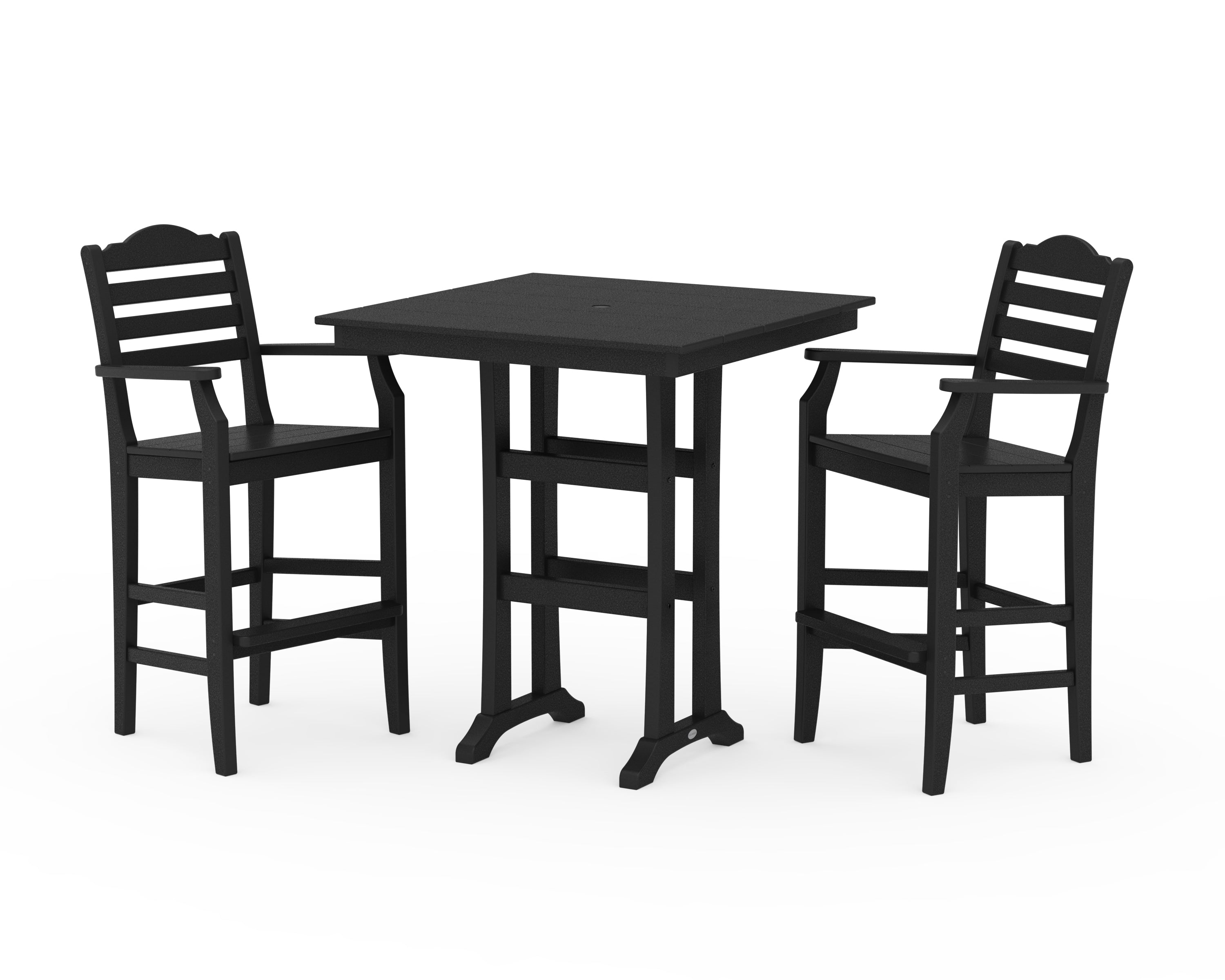 Draper James™ by  POLYWOOD® Savannah 3-Piece Farmhouse Bar Set with Trestle Legs in Black