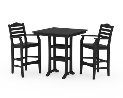 Draper James™ by  POLYWOOD® Savannah 3-Piece Farmhouse Bar Set with Trestle Legs in Black