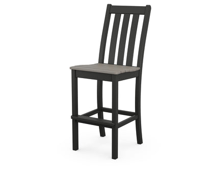 POLYWOOD® Vineyard Bar Side Chair in Black / Driftwood