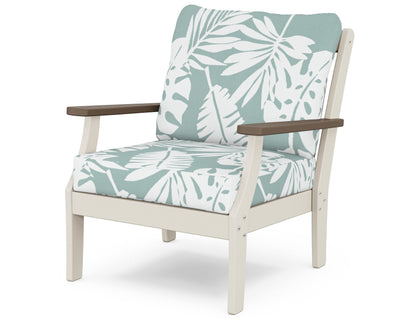 POLYWOOD® Braxton Deep Seating Chair in Sand / Kona / Leaf Glacier Spa