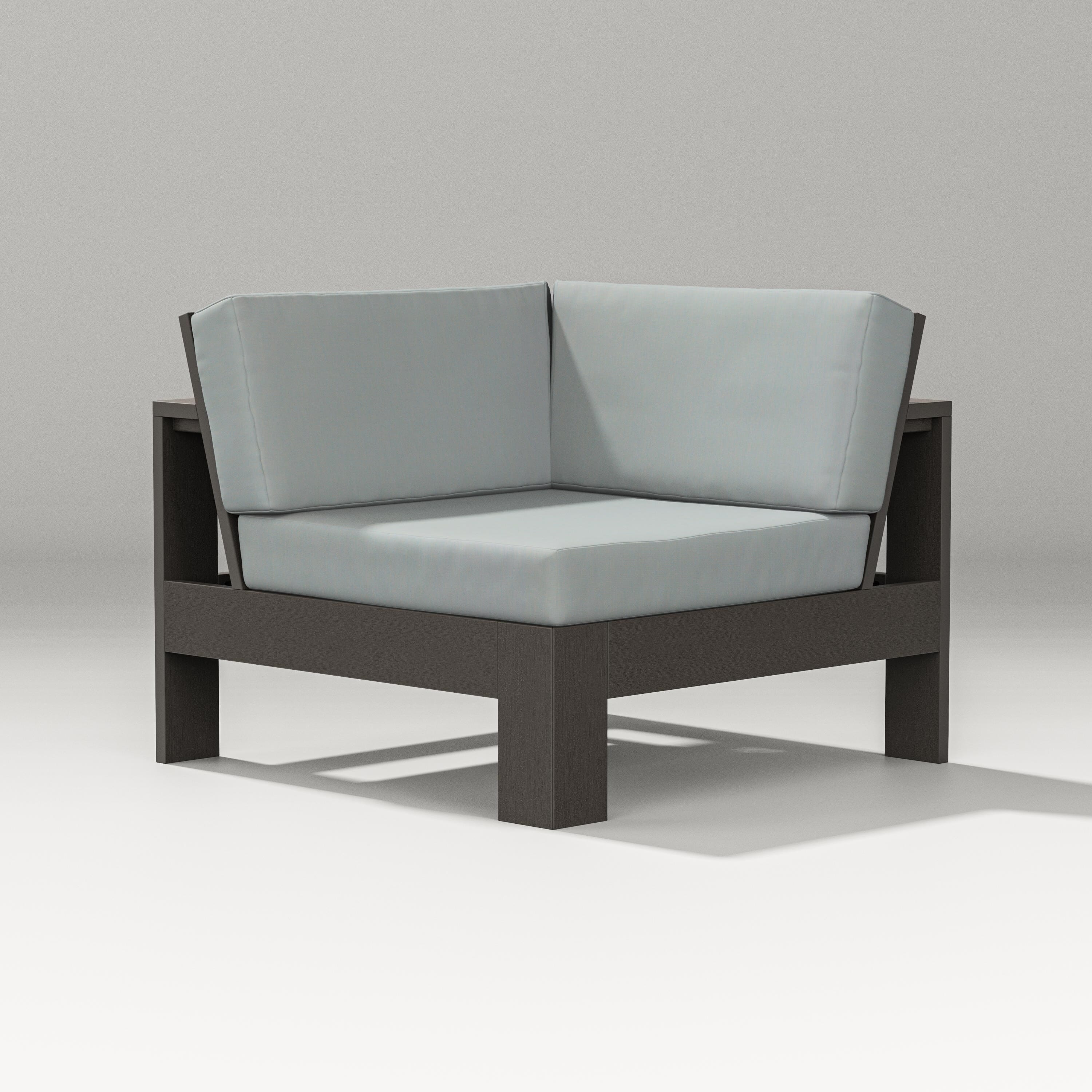 PW Designer Series Latitude Modular Corner Chair in Vintage Coffee / Spa
